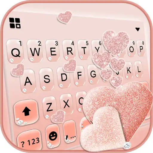 Play Glitter Rose Gold Hearts Keyboard Theme APK Play Glitter Rose Gold Hearts Keyboard Theme APK