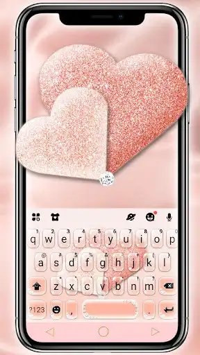 Play Glitter Rose Gold Hearts Keyboard Theme  and enjoy Glitter Rose Gold Hearts Keyboard Theme with UptoPlay