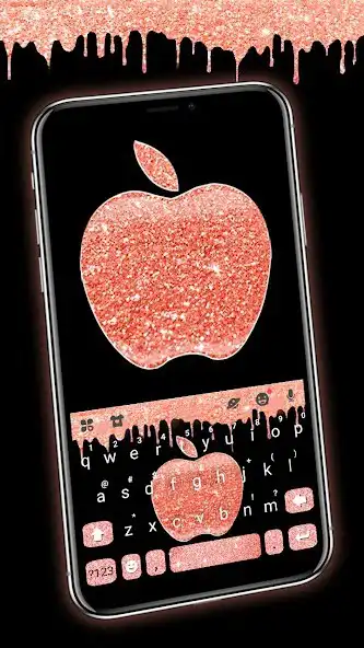 Play Glitter Rose Gold Keyboard Theme  and enjoy Glitter Rose Gold Keyboard Theme with UptoPlay