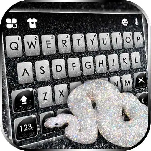 Play Glitter Silver Snake Keyboard Theme APK