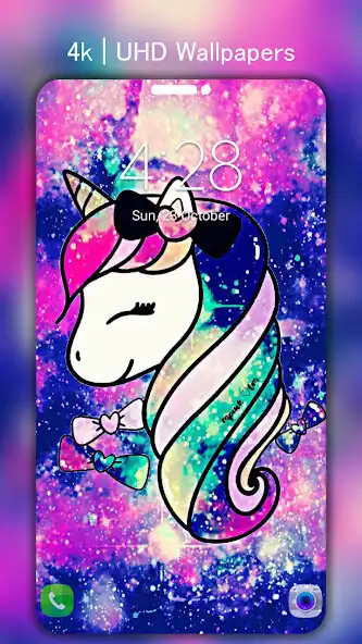 Play Glitter Unicorn Wallpaper 4K  and enjoy Glitter Unicorn Wallpaper 4K with UptoPlay