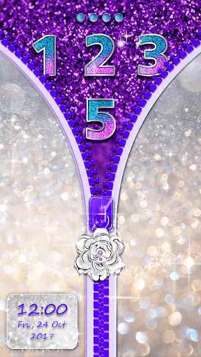 Play Glitter Zipper App Lock