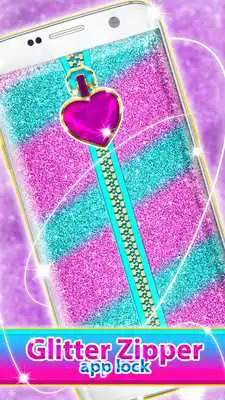 Play Glitter Zipper App Lock