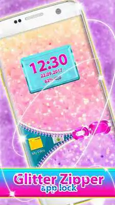 Play Glitter Zipper App Lock