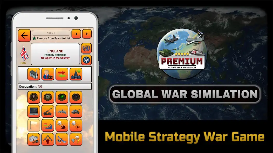 Play Global War Simulation PREMIUM as an online game Global War Simulation PREMIUM with UptoPlay