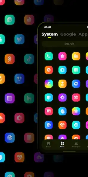 Play GLO Icon Pack as an online game GLO Icon Pack with UptoPlay