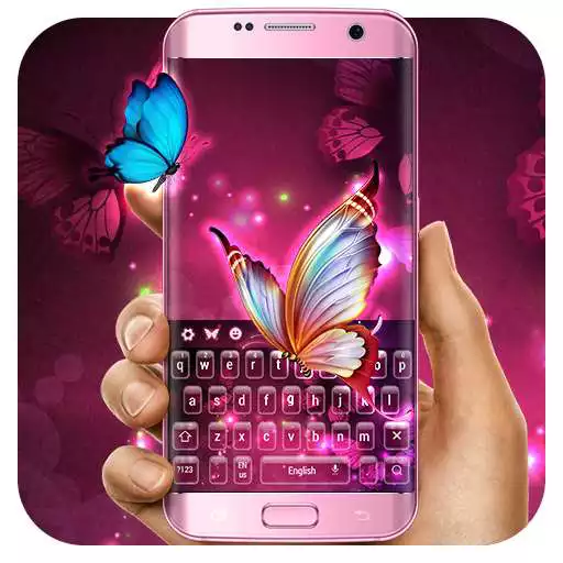 Free play online Glow butterfly keyboard  APK