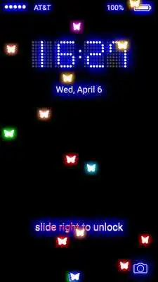 Play Glow Butterfly Lock Screen