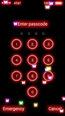 Play Glow Butterfly Lock Screen