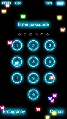 Play Glow Butterfly Lock Screen