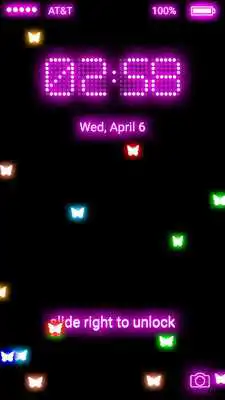 Play Glow Butterfly Lock Screen