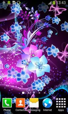 Play Glow Flower Live Wallpapers