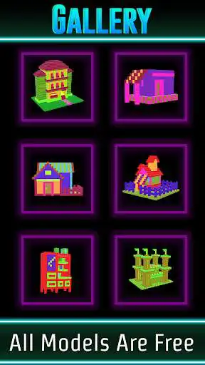 Play Glow House Voxel - Light Brite, Neon Draw & Color  and enjoy Glow House Voxel - Light Brite, Neon Draw & Color with UptoPlay