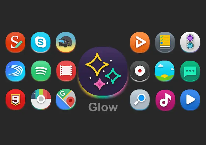 Play Glow - Icon Pack  and enjoy Glow - Icon Pack with UptoPlay
