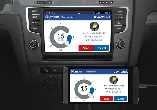 Play Glympse for Auto - Share GPS as an online game Glympse for Auto - Share GPS with UptoPlay