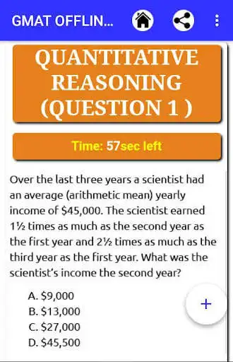 Play GMAT CBT (OFFLINE) as an online game GMAT CBT (OFFLINE) with UptoPlay