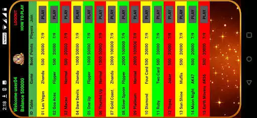 Play GOA TEEN PATTI - CASINO TRAINER - NoInternetNeeded as an online game GOA TEEN PATTI - CASINO TRAINER - NoInternetNeeded with UptoPlay