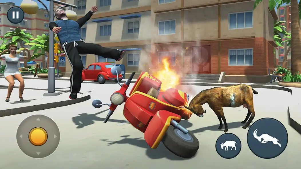 Play Goat Simulator Animal Games 3D as an online game Goat Simulator Animal Games 3D with UptoPlay