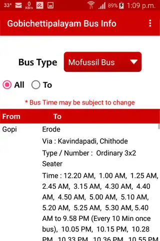 Play Gobichettipalayam Bus Info  and enjoy Gobichettipalayam Bus Info with UptoPlay