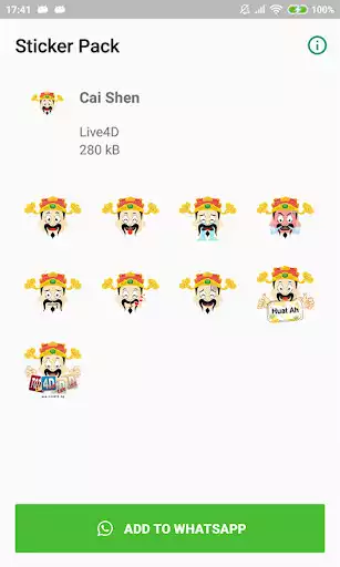 Play God of Fortune Stickers for Whatsapp as an online game God of Fortune Stickers for Whatsapp with UptoPlay