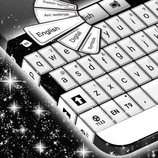 Free play online GO Keyboard Black and White  APK