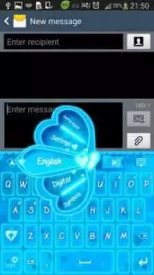 Play GO Keyboard Blue Hearts Theme