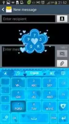 Play GO Keyboard Blue Hearts Theme