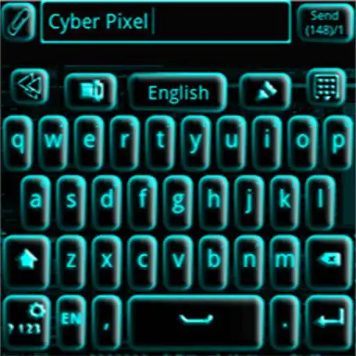 Free play online GO Keyboard Blue Tech  APK