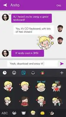 Play GO Keyboard Cupid Sticker