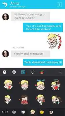 Play GO Keyboard Cupid Sticker