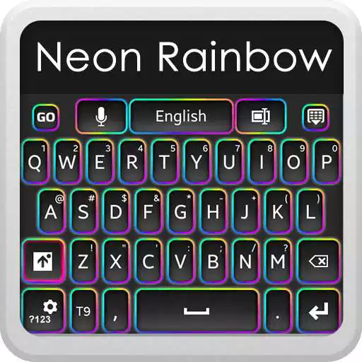 Free play online GO Keyboard Neon Rainbow Theme  APK