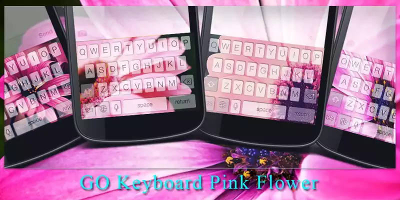 Play GO Keyboard Pink Flower