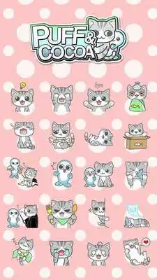 Play GO Keyboard Puff Cocoa Sticker