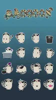 Play GO Keyboard Sticker Raccoon Play GO Keyboard Sticker Raccoon