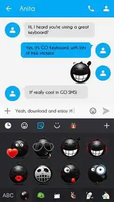 Play GO Keyboard Sticker Smiley