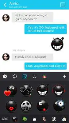 Play GO Keyboard Sticker Smiley