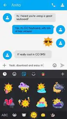 Play GO Keyboard Sticker Weather Emoji