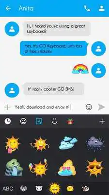 Play GO Keyboard Sticker Weather Emoji