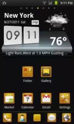 Play GO Launcher EX Theme BlackGold