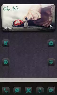 Play Go Launcher Theme Velvet Verde