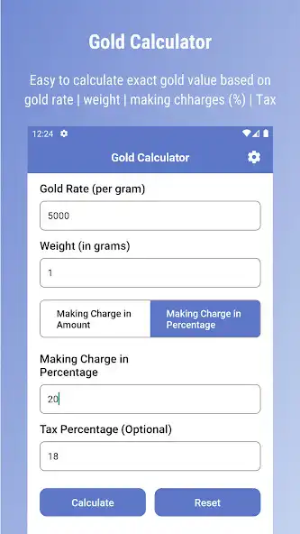 Play Gold and Jewellery Calculator  and enjoy Gold and Jewellery Calculator with UptoPlay