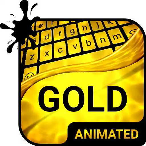 Free play online Gold Animated Keyboard + Live Wallpaper APK