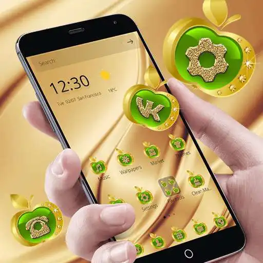 Free play online Gold Apple Luxury Theme  APK