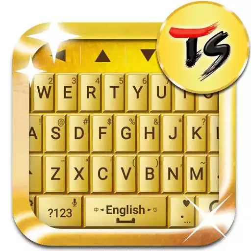Free play online Gold Bar Skin for TS Keyboard  APK