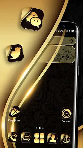 Play Gold Black Launcher Theme  and enjoy Gold Black Launcher Theme with UptoPlay