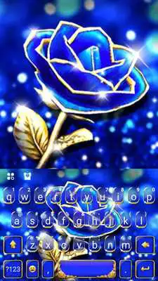 Play Gold Blue Rose Crystal New Keyboard
