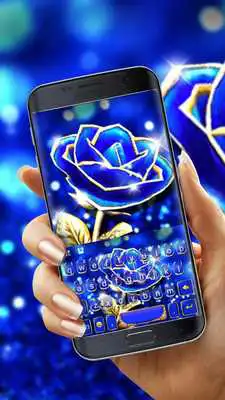Play Gold Blue Rose Crystal New Keyboard