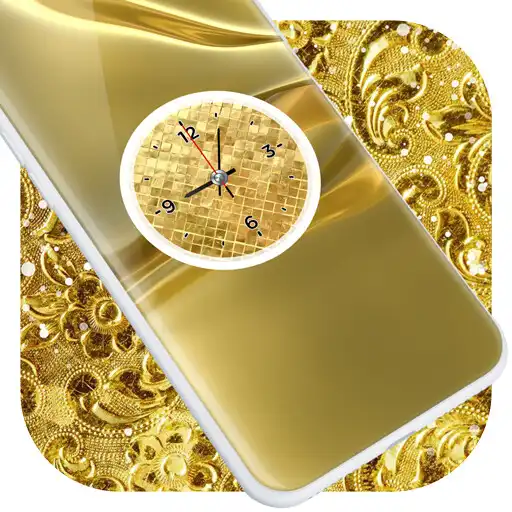 Free play online Gold Clock Live Wallpaper APK