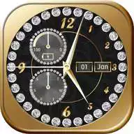 Free play online Gold Diamond Deluxe Clock  APK