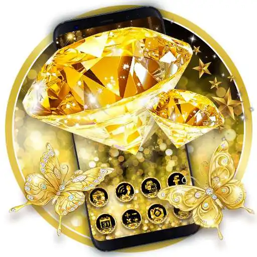 Play Gold Diamond Launcher Theme Live HD Wallpapers APK